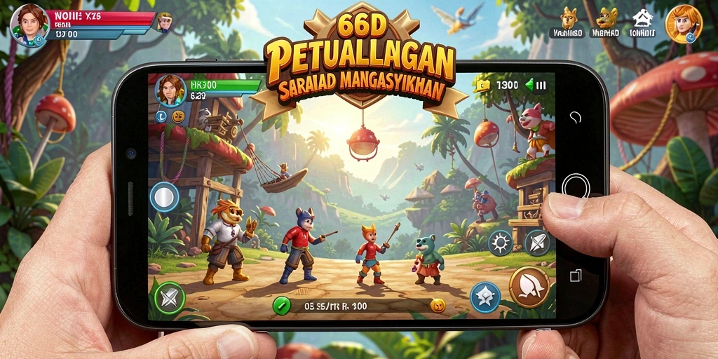 Tampilan gameplay seru dari 66D yang penuh aksi.