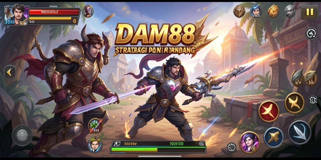 Tampilan gameplay <strong>DAM88</strong> yang menegangkan dan strategis.
