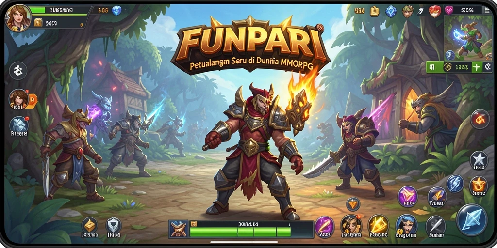 Gameplay seru dalam dunia MMORPG yang penuh petualangan.