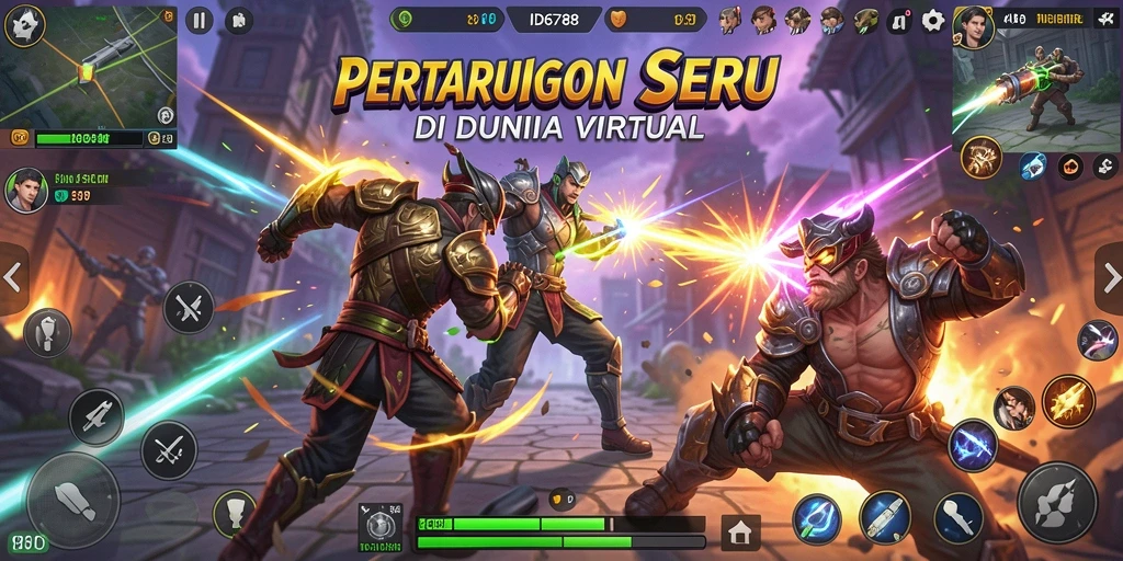 Gameplay seru dan mendebarkan dari ID6788 dengan karakter bertarung.