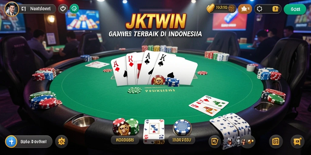 Tampilan gameplay Poker yang seru dan interaktif di JKTWIN.