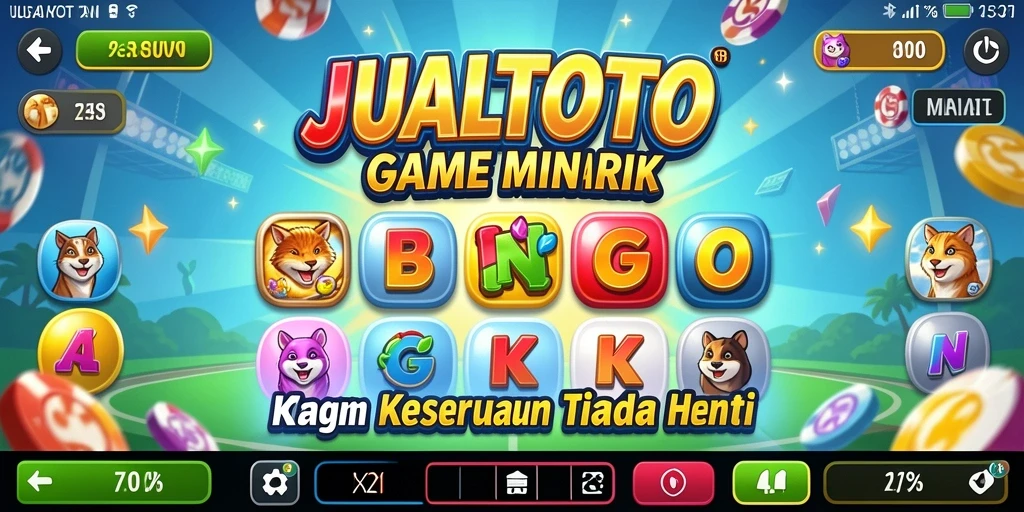 Screenshot JUALTOTO menampilkan keseruan permainan Bingo langsung.