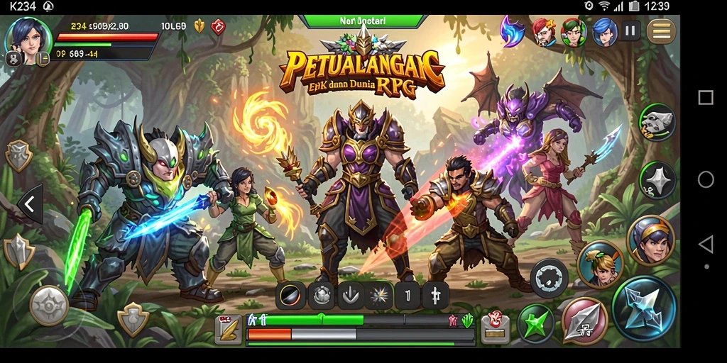 Tampilan permainannya yang memukau dalam dunia RPG.