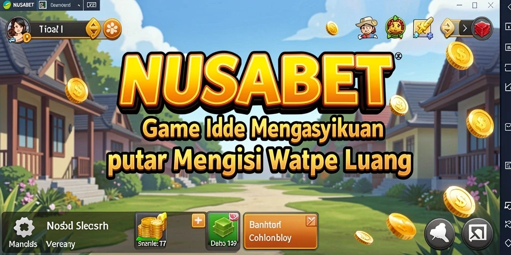Tampilan gameplay seru dan menarik dari NUSABET dengan karakter yang unik.