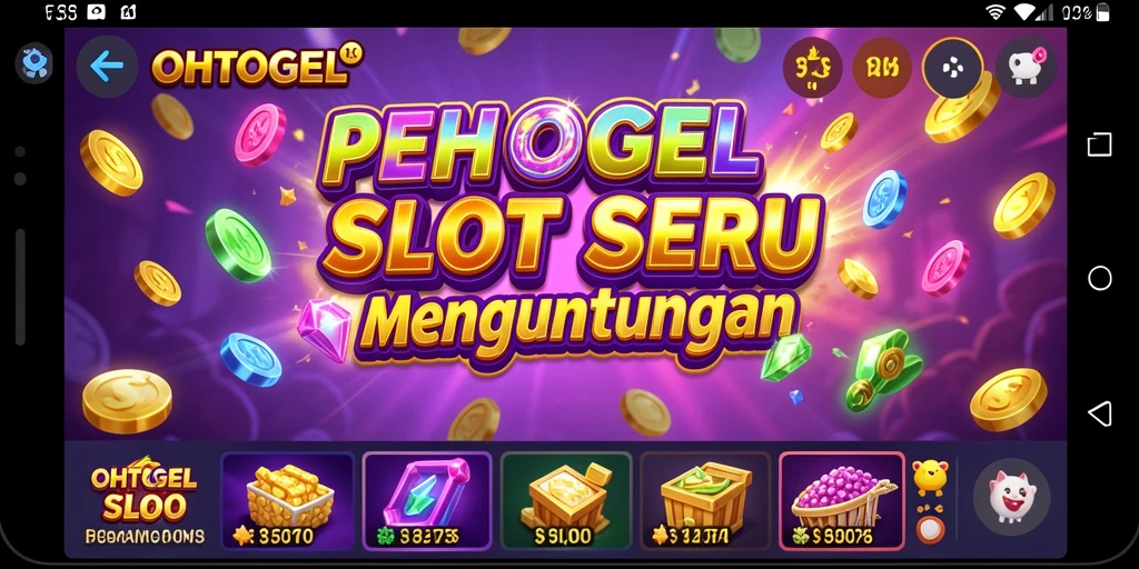 Tampilan gameplay OHTOGEL yang menarik dengan berbagai tema slot.