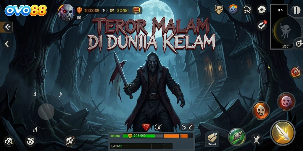 Gameplay OVO88 menampilkan suasana horor yang mencekam dan menegangkan.