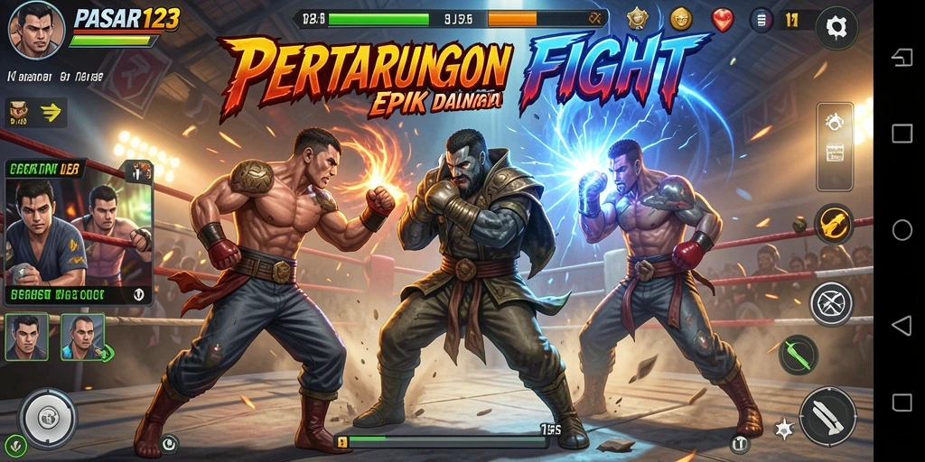 Gameplay PASAR123 yang seru dan menantang dalam pertandingan Fighting.