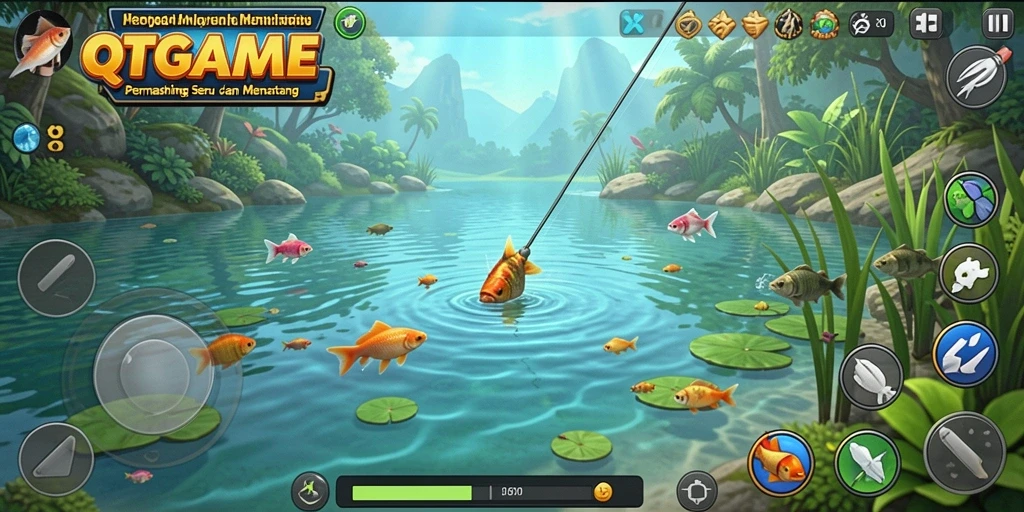 Tangkapan ikan besar di gameplay QTGAME yang mendebarkan.