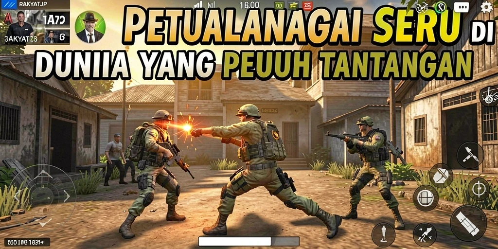 Tampilan gameplay RAKYATJP yang menegangkan dan penuh aksi.