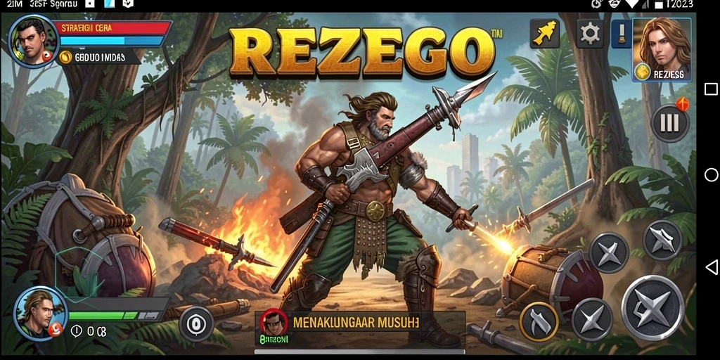 Tampilan gameplay REZEGO yang menegangkan dan penuh strategi.