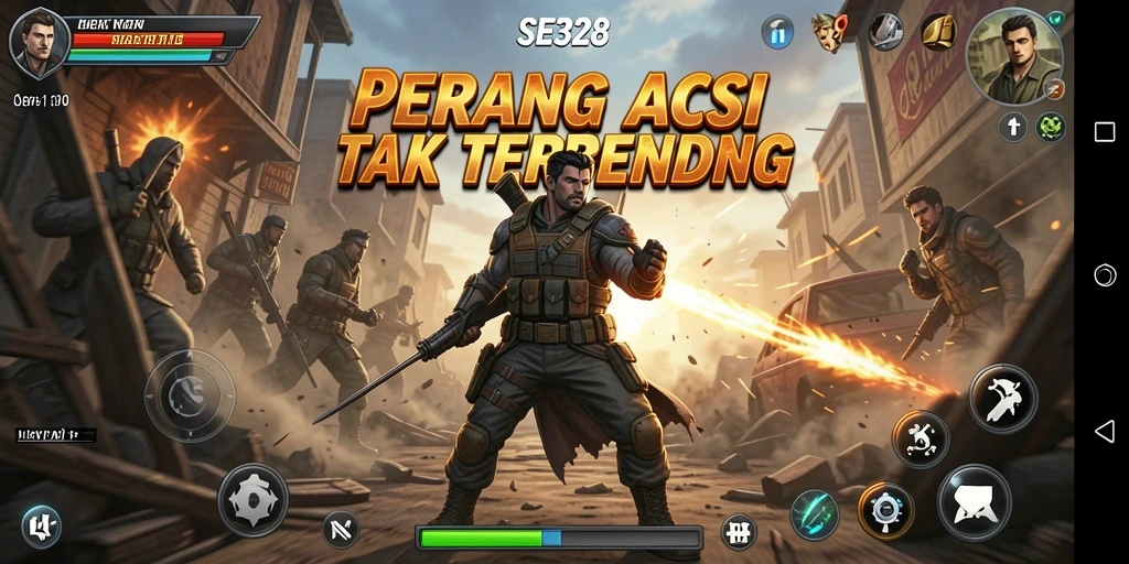 Tampilan utama gameplay SE328 dengan aksi tak terhentikan.