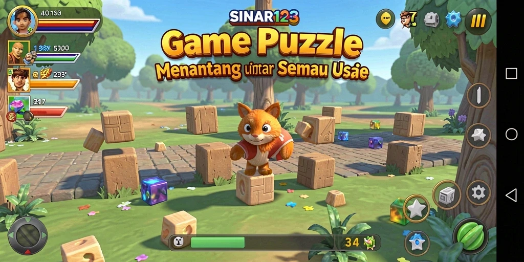 Tampilan gameplay utama SINAR123 dengan berbagai teka-teki menarik.