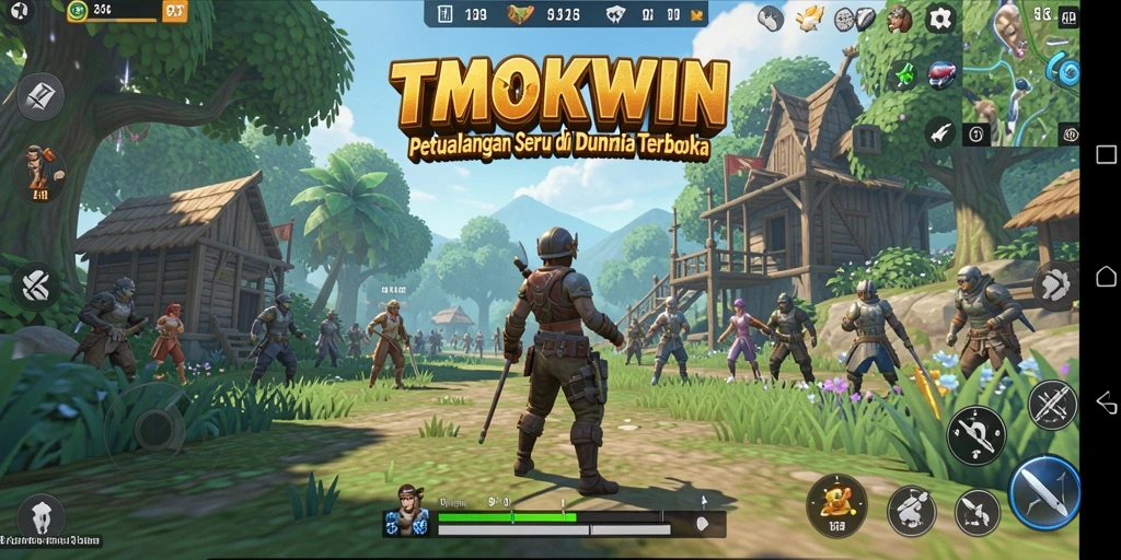 Tampilan spektakuler dari gameplay TMOKWIN di dunia terbuka.
