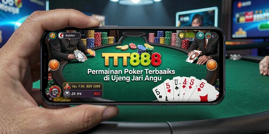 Tampilan layar permainan poker TTT888 yang seru dan interaktif.