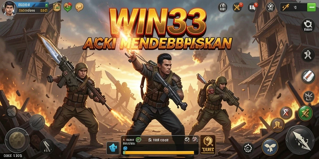 Screenshot gameplay WIN33 menampilkan aksi mendebarkan dengan grafis tajam.