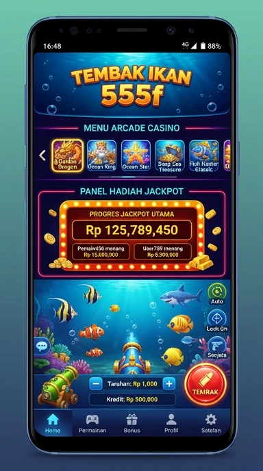 Tampilan antarmuka pengguna 555f yang mengagumkan.
